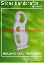 ST - holding head thinking - stone handicraft