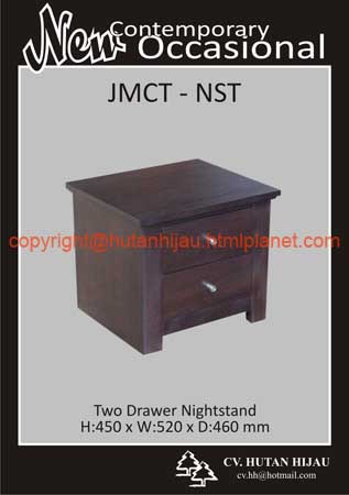 JMCT -NST Two drawers Nightstand dark color