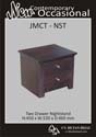 JMCT -NST Two drawers Nightstand dark color