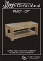PMCT CFT - Coffee Table 2 Drawers and Shelf