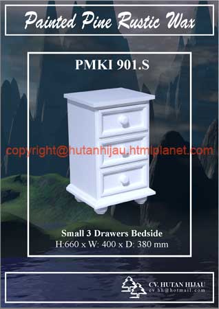 PMKI - 901.S - 3 drawers bedside