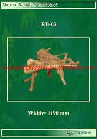 RB-03 - Natural Teak Root Bench