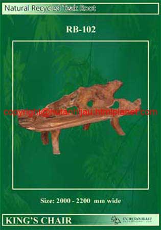 RB-102 - Natural Teak Root Bench