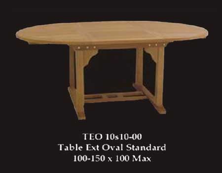 Teak Garden Furniture - Ext Oval Standar