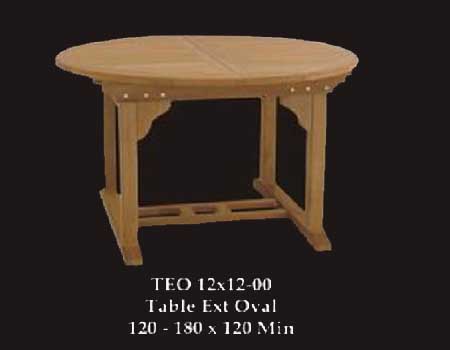 Teak Garden Furniture - Table Ext Round