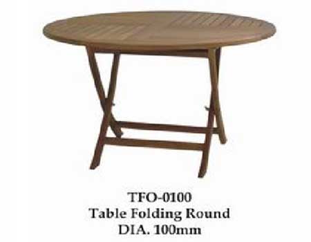 Teak Garden Furniture - Table folding round