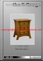 XR-202 - Natural Waxed Pine X style furniture - 3 drawers bedside