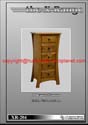XR-204 - Natural Waxed Pine X style furniture - 5 drawers Narrow
