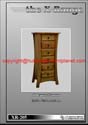 XR-205 - Natural Waxed Pine X style furniture - 6 Drawers Narrow