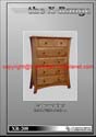XR-208  - Natural Waxed Pine X style furniture - 2+4 Drawers Chest